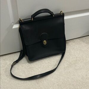Coach Black Leather Shoulder Bag